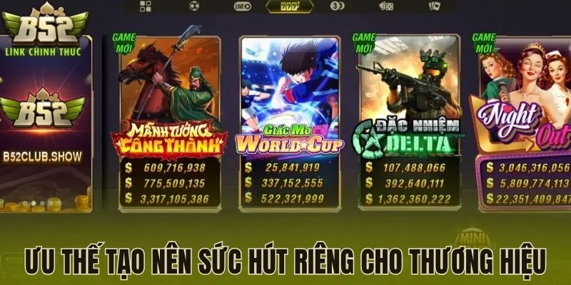 Ưu thế tạo nên sức hút riêng cho thương hiệu